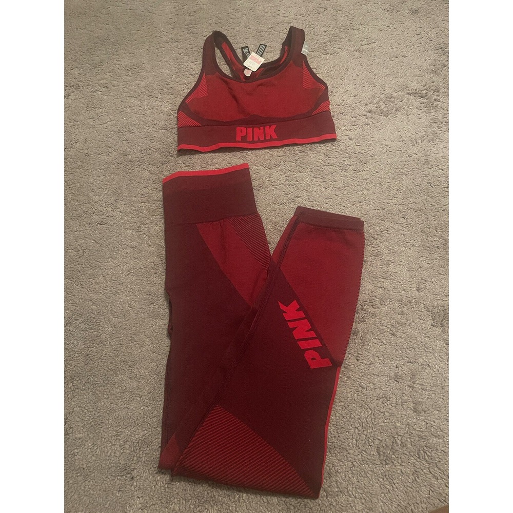 Victoria's Secret PINK High Waist Cool & Comfy High Waist Tight & Bra Set XS / S